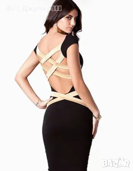 Коктейлна рокля с интересен гръб, снимка 1