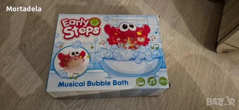 Музикална играчка за балони и пяна за баня, модел раче, снимка 1