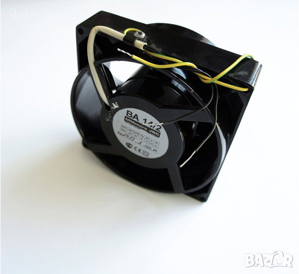 Български алуминиев вентилатор BA14/2 аксиален с лагер 220V 0,34A 140х140х62mm, снимка 1
