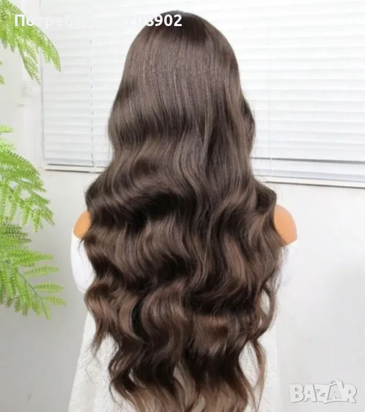 Тъмно кафява перука, снимка 1