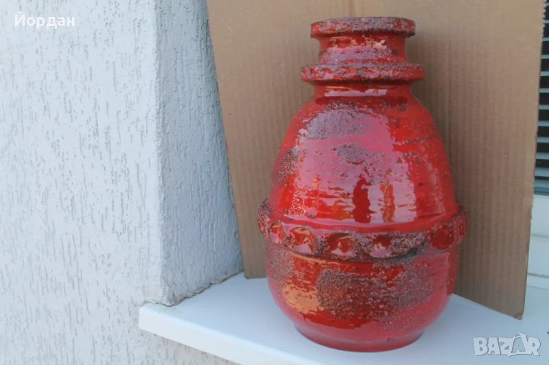 Немска керамична ваза /1970-1980-та гофина/, снимка 1