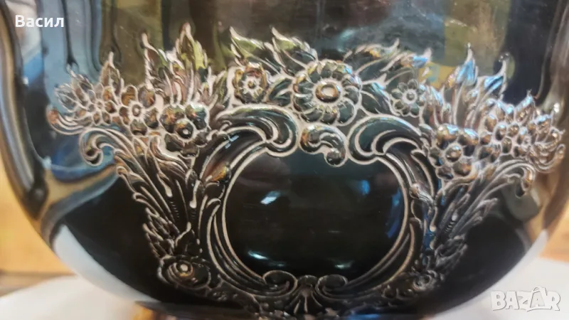 Стара посребрена фруктиера маркировки, снимка 1