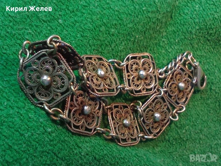 СТАРИННА ФЛОРАЛНА ФИЛИГРАННА СРЕБЪРНА ГРИВНА СРЕБРО 925 МАЙСТОРСКА РЪЧНА ИЗРАБОТКА 41880, снимка 1