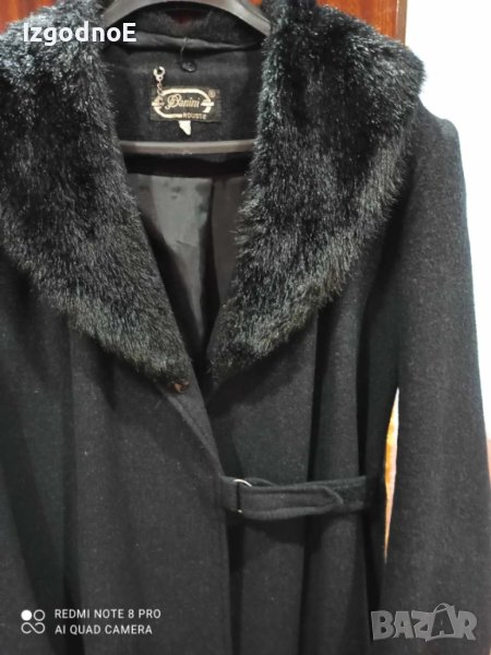 Дълго черно палто на Danini Русе, снимка 1