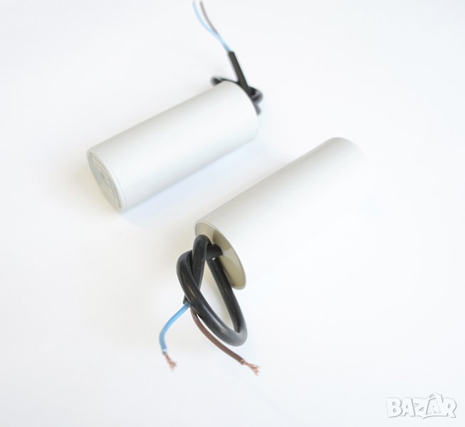 Работен кондензатор 420V/470V 20uF с кабел и резба, снимка 1