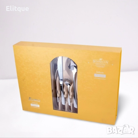 Комплект прибори за хранене Bohmann, Неръждаема стомана, 24 бр., Инокс, снимка 5 - Прибори за хранене, готвене и сервиране - 52897510