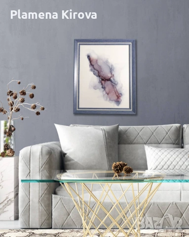 Абстрактна картина "Безкраен портал" | Ръчна изработка, снимка 2 - Картини - 53979110