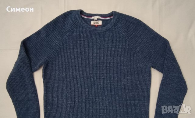 Tommy Hilfiger Pullover оригинален пуловер S памучен топъл Tommy Jeans, снимка 2 - Пуловери - 44303963