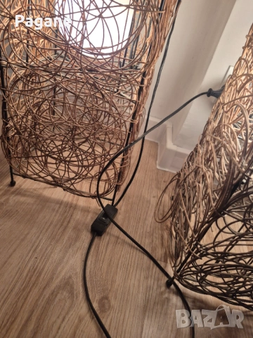 Ефектни лампи/лампиони/ от естествени материали , снимка 4 - Лампиони - 53291764