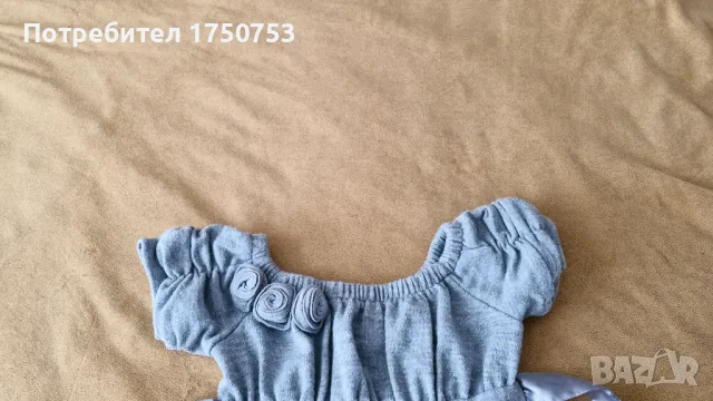 Сива плетена рокля Contrast, снимка 5 - Детски рокли и поли - 47486982