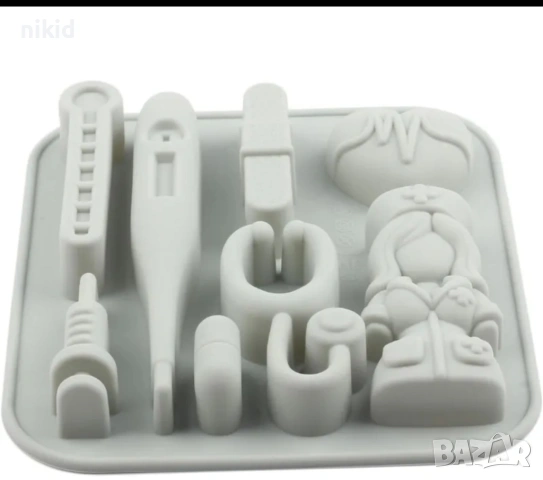 медицинска сестра термометър стетоскоп медицина медицински лекарски докторски силиконов молд форма 