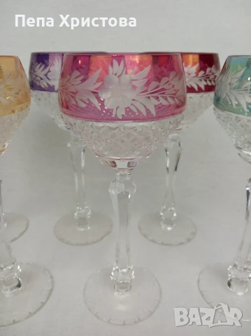 чаши за вино от оловен кристал, снимка 3 - Чаши - 50943698