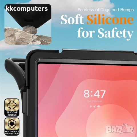 Удароустойчив калъф със задна част от PC и Лента през рамо за Samsung Galaxy Tab S11 Ultra | 360° ро, снимка 7 - Калъфи, кейсове - 52088774