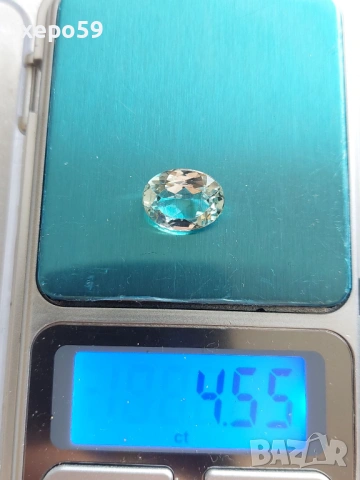 Два натурални камъка аквамарин,големият е 6 карата,малкият 4,50 карата, снимка 2 - Пръстени - 53129536