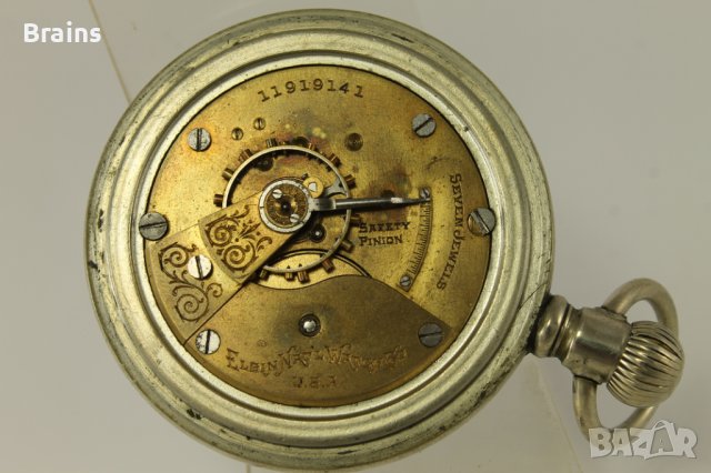 1905 Америкаснки Джобен Часовник ELGIN, снимка 9 - Антикварни и старинни предмети - 37723344