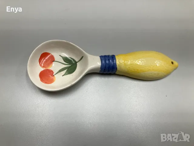 Керамична лъжица за стена, снимка 2 - Декорация за дома - 49685204