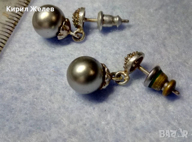 СИМПАТИЧНИ СКЪПОЦЕННИ ВИНТИДЖ АРТ ПОСРЕБРЕНИ ОБЕЦИ от БЛАГОРОДНА СТОМАНА с ИСКРЯЩИ ЦИРКОНИ 38367, снимка 3 - Обеци - 50530781