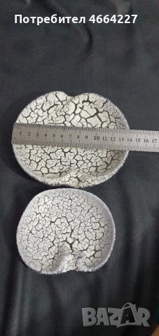 Уникален керамичен комплект с артистичен Кракле ефект, снимка 4 - Чинии - 53089730