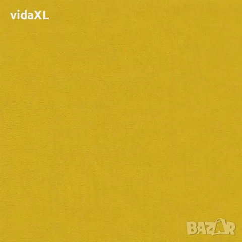 vidaXL 2-местен диван с декоративни възглавници жълт 140 см кадифе, снимка 6 - Дивани и мека мебел - 56146864