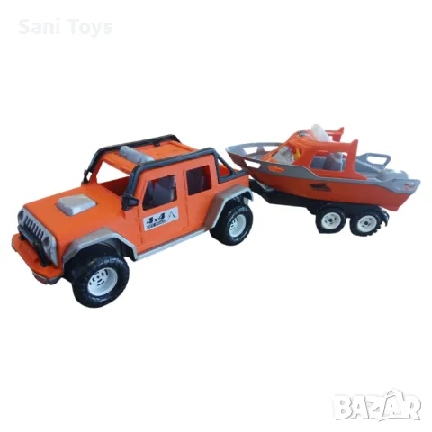 Детска играчка Джип с яхта, 70 см