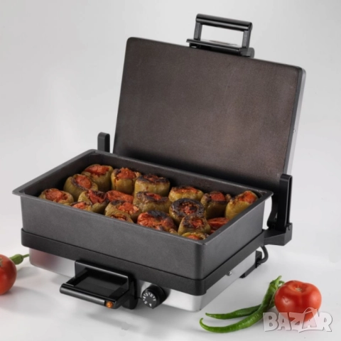 Електрическа скара и фурна Silex 2000W, снимка 2 - Печки, фурни - 51826521