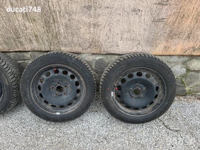 4бр. железни джанти 16" 5х112 с гуми - VW, Audi, Seat, Skoda - VAG, снимка 4 - Гуми и джанти - 54127673