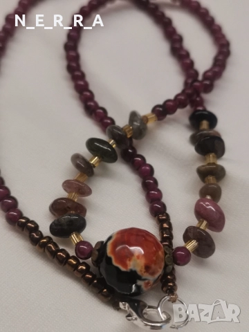 Колие от естествени камъни, снимка 2 - Колиета, медальони, синджири - 52089586