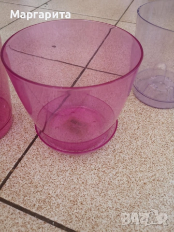 розови и лилава прозрачни саксии, снимка 4 - Стайни растения - 54264958