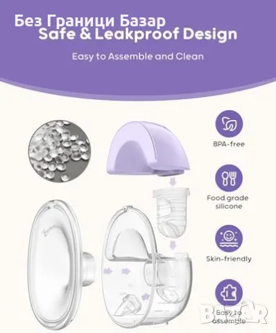 	Нова Двойна Електрическа Помпа за Кърма, 4 Режима, 9 Нива за майки кърмене, снимка 3 - Помпи за кърма - 47481594