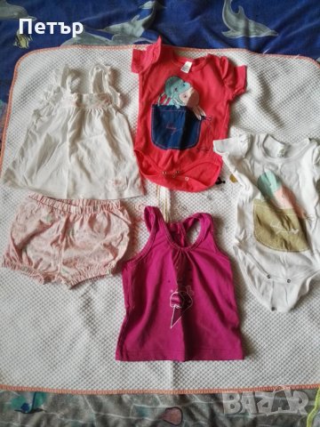Лот бебешки дрехи момиче 0-3м, боди, ританки, гащеризон, чувалче, шапка, детски дрехи, снимка 7 - Комплекти за бебе - 34478354
