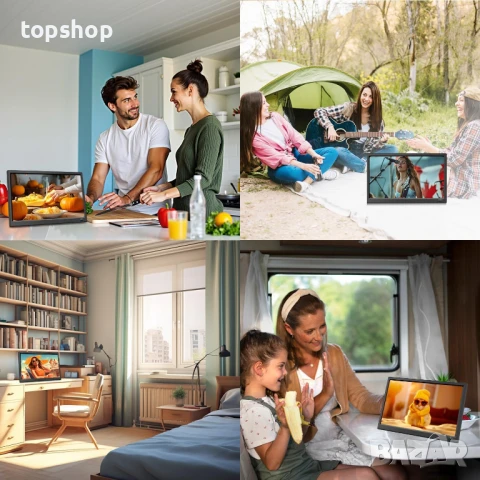 НОВ 15,6-инчов преносим малък телевизор с ATSC тунер / HDMI / USB / AV с акумулаторна батерия ..., снимка 5 - Телевизори - 50580362