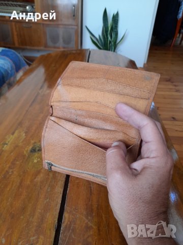 Стар кожен портфейл,портмоне #6, снимка 4 - Антикварни и старинни предмети - 33854012