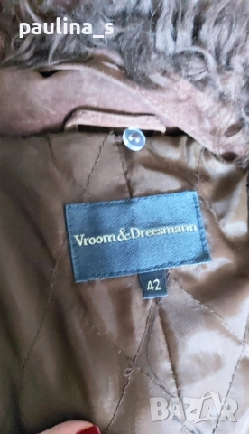 Винтидж / "Vroom & Dressman" и "PIANO WOMAN" / Дамско палто / манто от естествен велур , снимка 7 - Палта, манта - 52524720