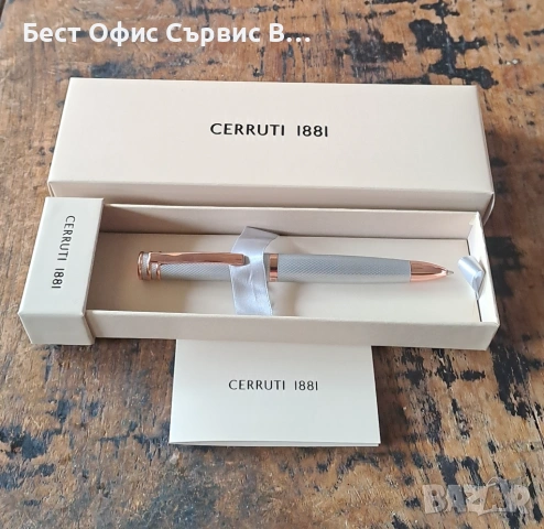 химикалка Cerruti 1881 Черути Austin Diamond сребро хром с розово злато, снимка 2 - Ученически пособия, канцеларски материали - 53337431