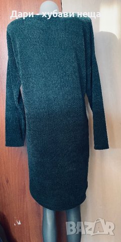 Еластична зелена рокля/блузон🍀❤️M/L, L❤️🍀арт.6014, снимка 2 - Рокли - 42273905