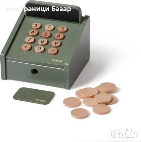 Нов Детски комплект касов апарат с монети и карта 12 части Играчка дете