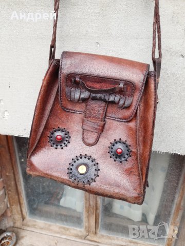 Стара дамска кожена чанта #22, снимка 2 - Други ценни предмети - 42357537