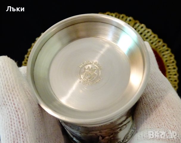 Чаша от калай Козирог. , снимка 6 - Антикварни и старинни предмети - 37783622