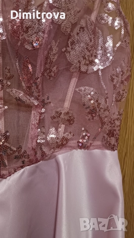 Елегантна рокля в розово, снимка 6 - Рокли - 51701201
