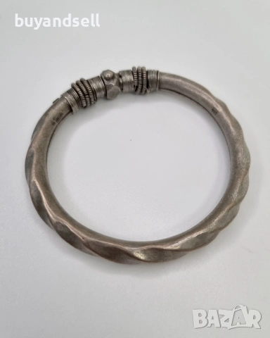 Стара викторианска сребърна гривна, снимка 2 - Антикварни и старинни предмети - 53885304