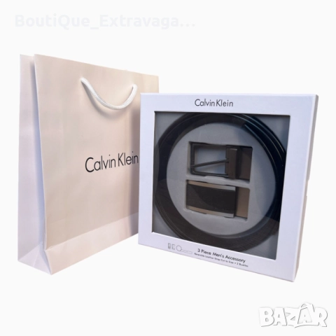 Мъжки подаръчен комплект колан Calvin Klein 046 !