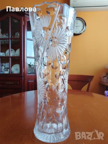 Кристална ваза,, Слънце ", Сливенско производство, Нова, снимка 3 - Вази - 50826035