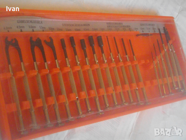 Нов Немски Комплект Ръчни Специализирани Микро/Мини Отвертки 21 бр. за Микроелектроника, снимка 17 - Отвертки - 44650654