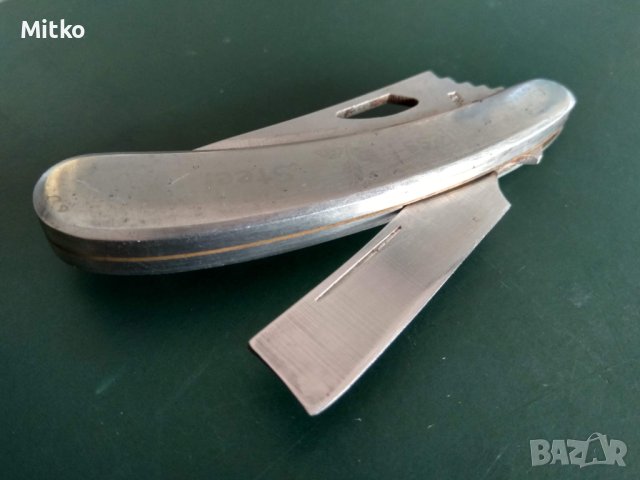 Стар немски ловджийски бръснач + нож, снимка 7 - Ножове - 44447071