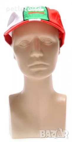 Шапка с козирка, декорирана с цветовете на българския трикольор и надпис - България, снимка 5 - Шапки - 31659359