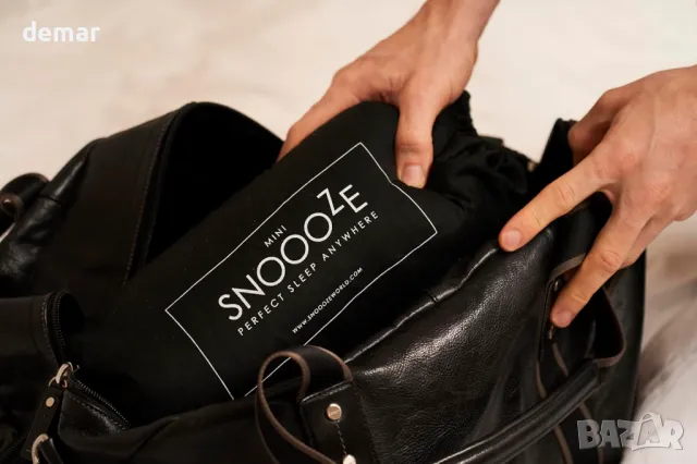 Мини възглавница за пътуване SnooozeGo, Пухена алтернатива, лека, дишаща с премиум памучен калъф, снимка 8 - Възглавници - 49547335