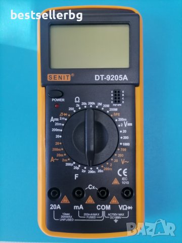 Мултиметър DT-9205А с UNI T сонди с включена батерия, снимка 3 - Друга електроника - 42491489