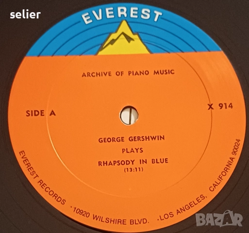 George Gershwin – Plays Rhapsody In Blue And Other Favorites Издание 🇺🇸 USA 1975г Състояние на вин, снимка 3 - Грамофонни плочи - 51965515