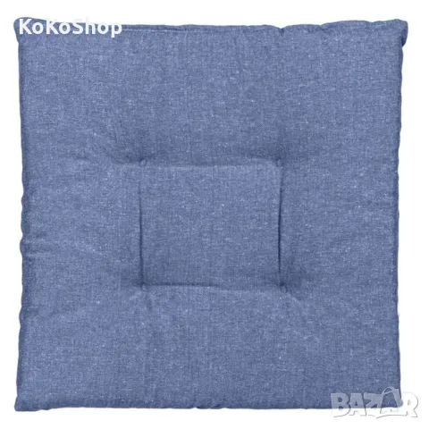 Синя възглавница  за стол-38х38х5 см./декоративна възглавница, снимка 2 - Възглавници - 49689133