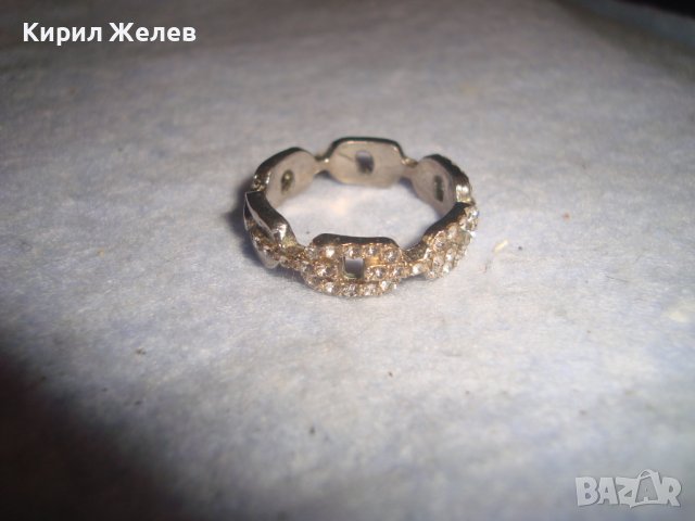 КРАСИВ АЖУРЕН СРЕБРИСТ ФЕШЪН АРТ ПРЪСТЕН с ИСКРЯЩИ КРИСТАЛИ 27714, снимка 6 - Пръстени - 37488874